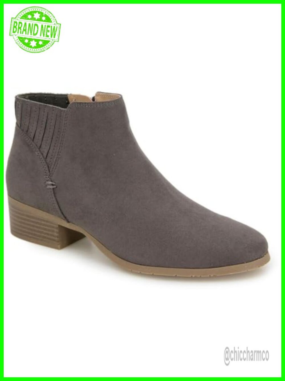 Kenneth Cole REACTION Shea Ankle Bootie Block Heel Almond Toe